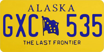 AK license plate GXC535