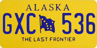 AK license plate GXC536