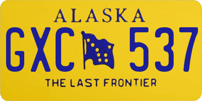 AK license plate GXC537