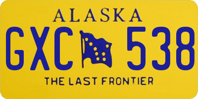 AK license plate GXC538