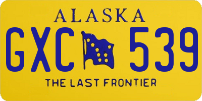 AK license plate GXC539