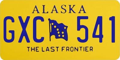 AK license plate GXC541