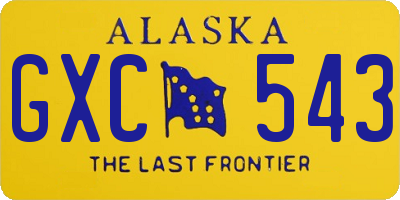 AK license plate GXC543