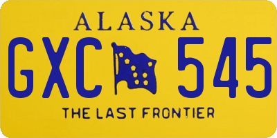 AK license plate GXC545