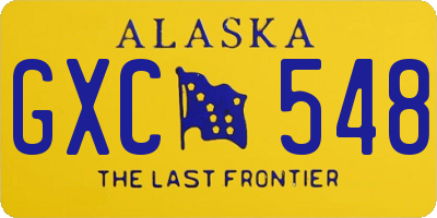 AK license plate GXC548