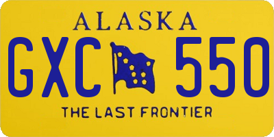 AK license plate GXC550