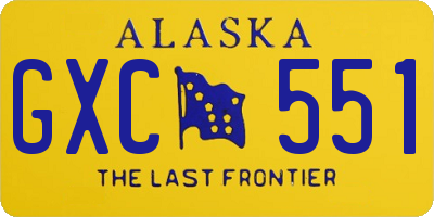 AK license plate GXC551