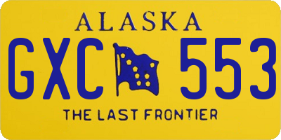 AK license plate GXC553