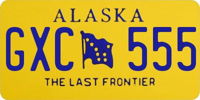 AK license plate GXC555