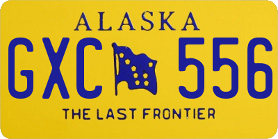AK license plate GXC556