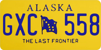 AK license plate GXC558