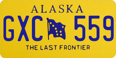 AK license plate GXC559