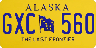 AK license plate GXC560