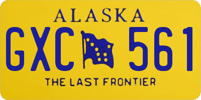 AK license plate GXC561