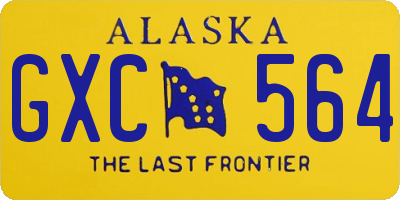 AK license plate GXC564
