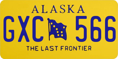 AK license plate GXC566