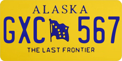 AK license plate GXC567