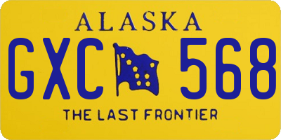 AK license plate GXC568