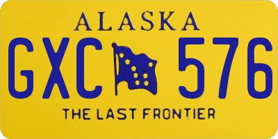 AK license plate GXC576