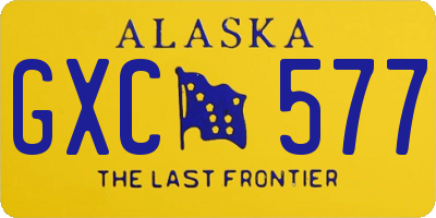 AK license plate GXC577