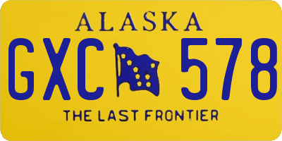 AK license plate GXC578