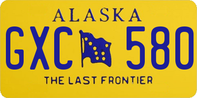 AK license plate GXC580