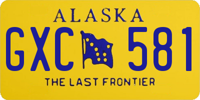 AK license plate GXC581