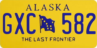 AK license plate GXC582