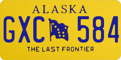 AK license plate GXC584