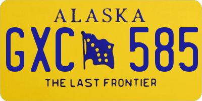 AK license plate GXC585
