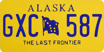 AK license plate GXC587