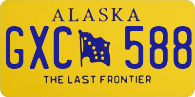 AK license plate GXC588