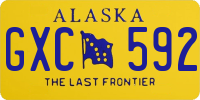 AK license plate GXC592