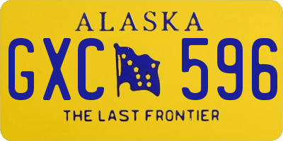 AK license plate GXC596