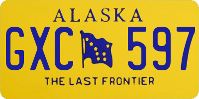 AK license plate GXC597