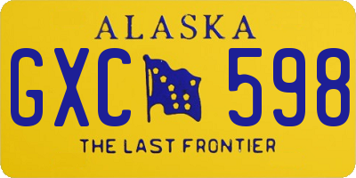 AK license plate GXC598