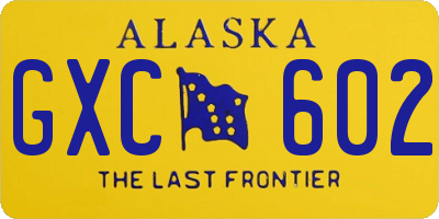 AK license plate GXC602