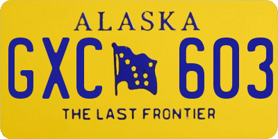 AK license plate GXC603