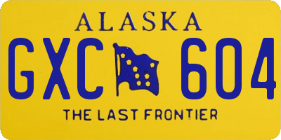 AK license plate GXC604