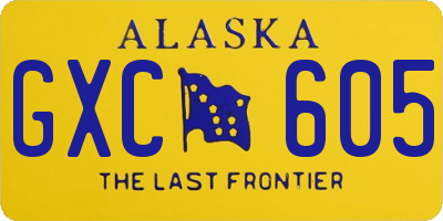 AK license plate GXC605