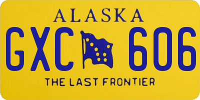 AK license plate GXC606