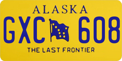 AK license plate GXC608
