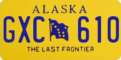 AK license plate GXC610