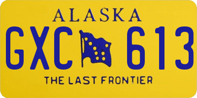 AK license plate GXC613