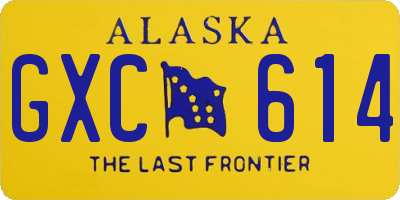 AK license plate GXC614