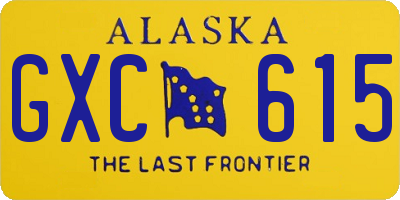 AK license plate GXC615