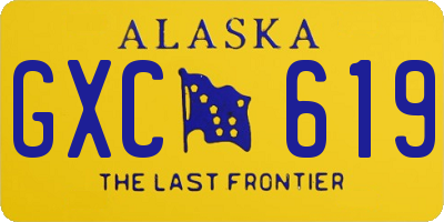 AK license plate GXC619