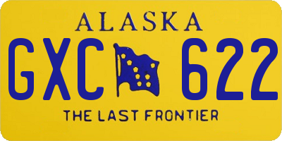 AK license plate GXC622