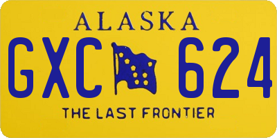 AK license plate GXC624