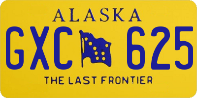 AK license plate GXC625